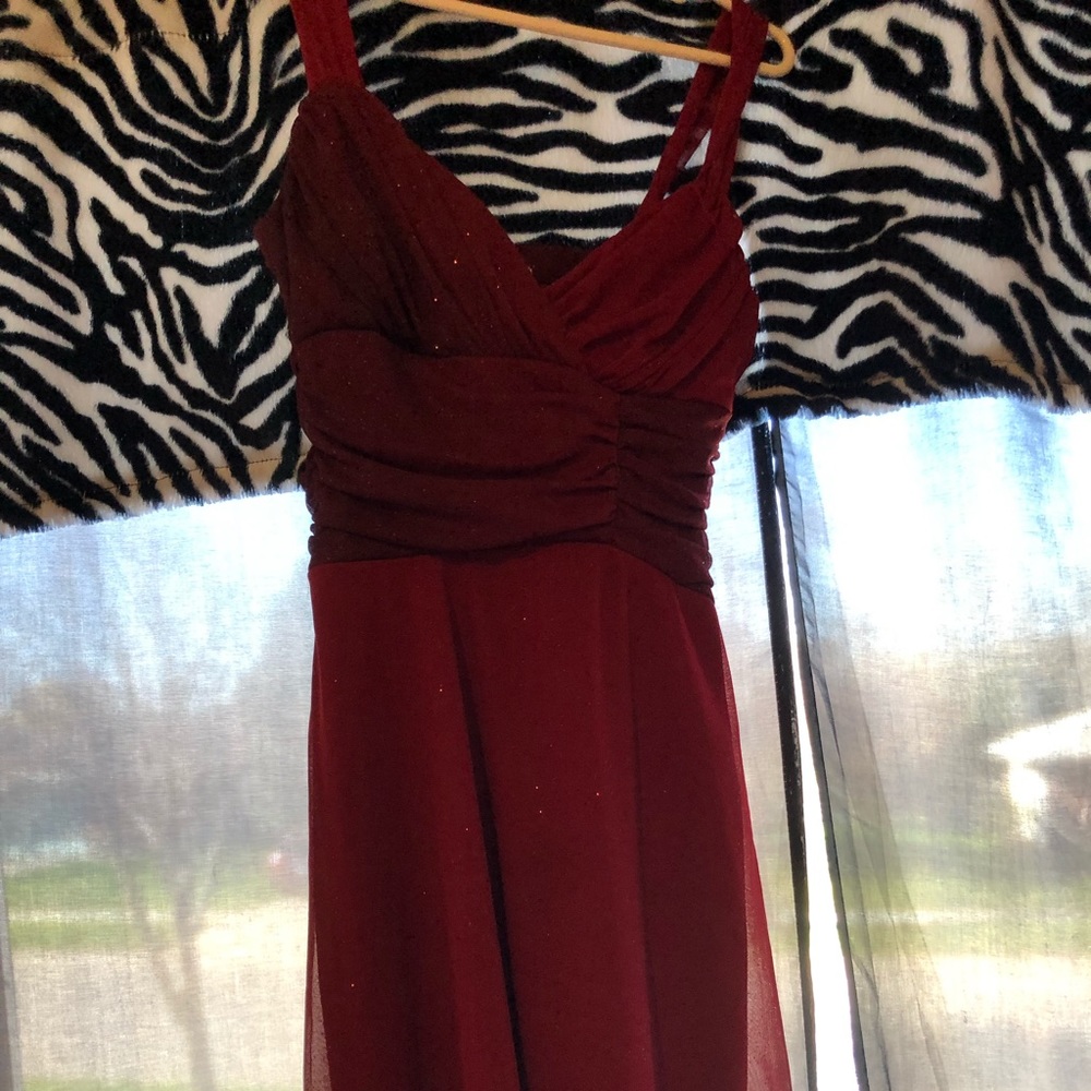 A red sparkly dress